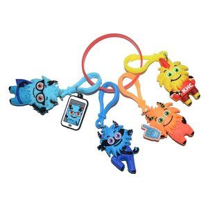 American Heart Association Kids Challenge Monster Key Chain clip on Set Critters